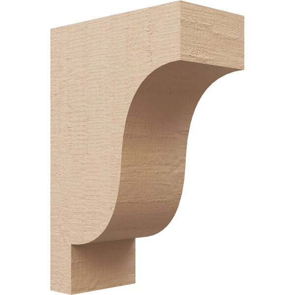 Ekena Millwork 4"W x 8"D x 12"H Classic Newport Rough Cedar Woodgrain TimberThane Corbel, Primed Tan CORUR04X08X12NEWRCPR - main